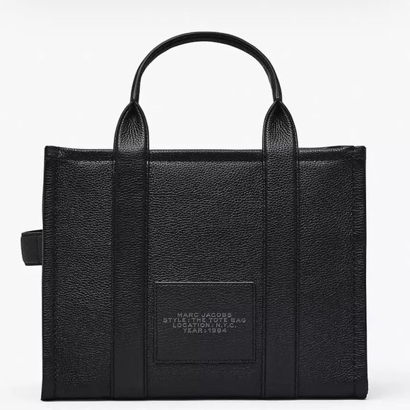 Marc Jacobs Black Leather Tote (Medium) - Picture 3 of 8